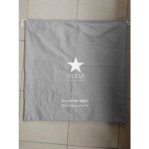 500pcs grey cotton drawstring bag gift pouch 24"*24" dust bag laundry pouch with custom 1 color printing DHL shipping include
