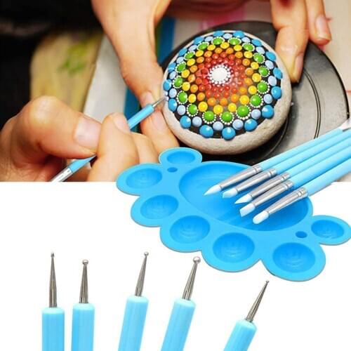 53pcs Mandala Dotting Tools Set Painting Stencils Rocks Template Set for Painting Rocks DIY Nail Art Craft Drawing Handwork New