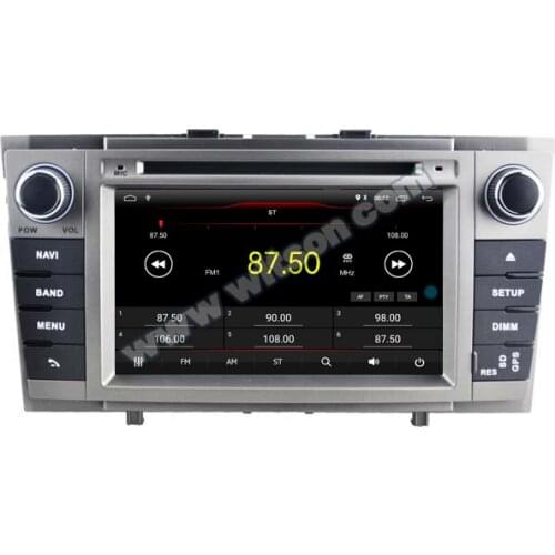 7" Quad Core CPU Android 10 OS Car DVD Multimedia GPS Radio for Toyota Avensis 2008-2013 with Built-in Digital Signal Processor