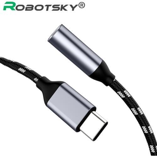 Type-C to 3.5mm Jack Earphone Adapter usb 3.1 Type C USB-C Male to Female 3.5 AUX audio Cable For Huawei P20 Mate10 Xiaomi Mi6