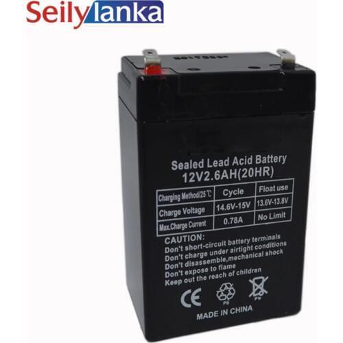 12V 2.6AH Battery Sealed Storage Batteries Lead Acid Rechargeable Desk Lamp LED Light Device Speaker Factory Sale High Quality