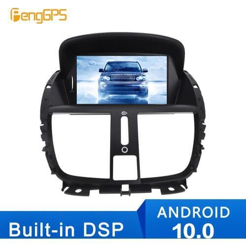 Android 10.0 Radio Stereo GPS Car DVD Player For Peugeot 207 2007-2011 2012 2013 2014 navigation Multimedia Auto IPS unit DSP