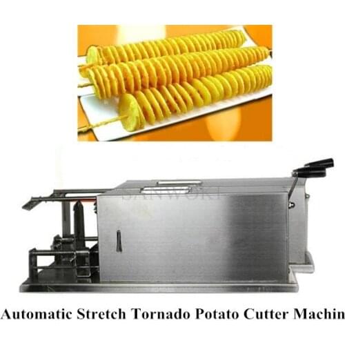 Automatic Stretch potato spiral potato cutting machine; tornado potato cutter twister;potato spiral cutting machine