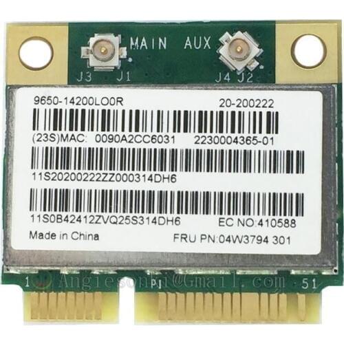 Wireless Adapter Card for BroadCom BCM943142HM BCM43142 04W3794 04W3795 300M Half Mini PCI-E BT4.0 Wlan Wifi for Lenovo thinkpad