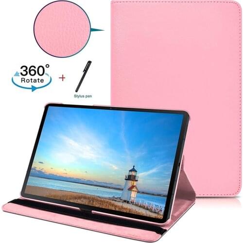 360 Degree Rotating Case for Samsung Galaxy Tab S7 Plus 12.4" SM-T970/T975/T976 Funda Shell PU Leather Flip Stand Tablet Cover