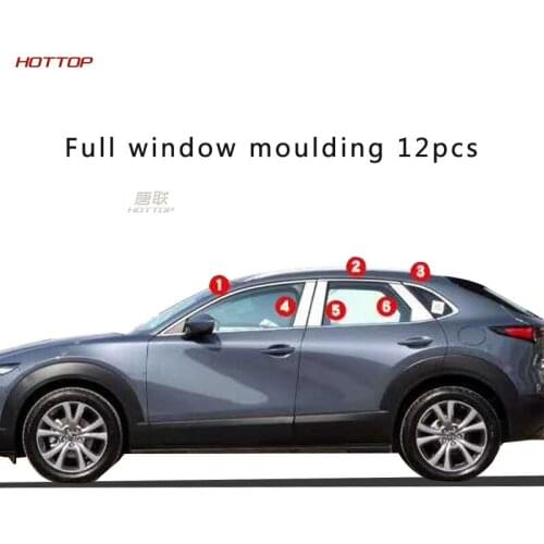 For Mazda CX-30 2020 Car Window Trim Strip Stainless Steel Window Bright Trim Modification Parts