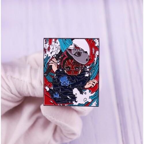 Demon Slayer Enamel Pin Brave Fighter Brooch Anime Badge Fashion Jewelry Decoration