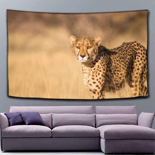 Tapestry Wall Hanging Polyester Thin Bohemia Cheetah Girls Print Tapestry Beach Towel Cushion Wall Tapestry
