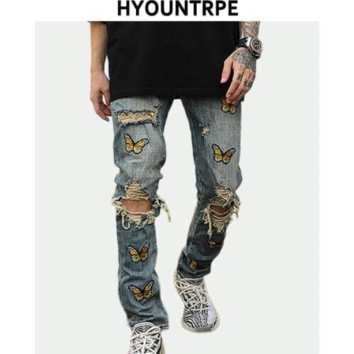 Мужские зауженные джинсы HYOUNTRPE China At AliExpress