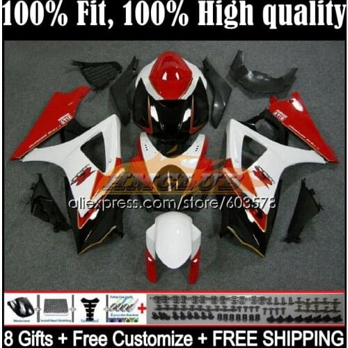 Injection For SUZUKI GSXR1000 GSX R1000 K7 GSX-R1000 13CL.31 GSXR-1000 07 08 GSXR 1000CC 1000 CC 2007 2008 Fairing woman red
