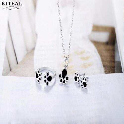 KITEAL Newest Arrival Gentlewoman earring Cat paw prints 45cm*10mm animal orecchini Fine Jewelry Gifts