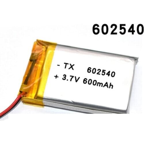 Lithium Ion Polymer 602530 Battery 3.7v 600mAh Lithium Battery For MP4 MP5 GPS Smart Watch Driving Recorder