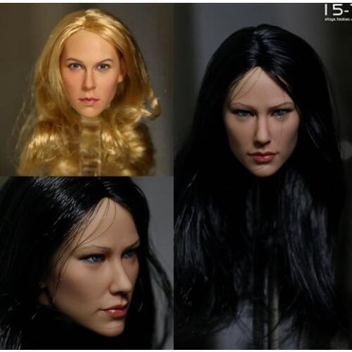 1/6 scale female head shape for 12" action figure doll accessories doll head carved not include body,clothes and other 15-11