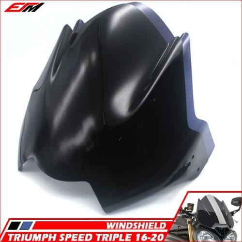 Motorcycle Sports Touring WindScreen Windshield Deflector Fits For TRIUMPH SPEED TRIPLE 2016-2020 STREET TRIPLE R/RS 2017-2019