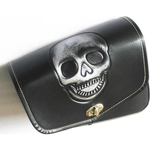 Motorcycle Left Saddle Bag Bike Side Storage Fork Tool Pouch Black Chopper ATV Universal For Harley Yamaha Honda Dio Suzuki