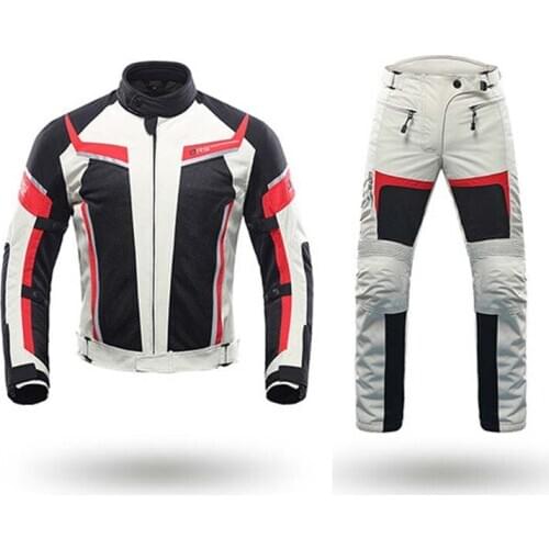 Motorcycle Mens Jackets Protection Motorbike Clothes Motocross Jacket Moto Pants Trousers With CE Protector Gear