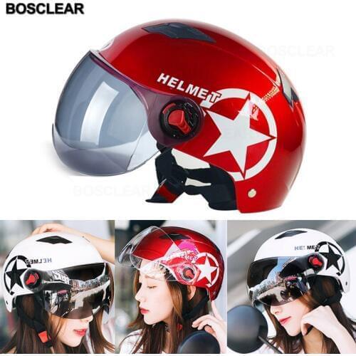 Motorcycle Helmet Scooter Bike Open Face Half Baseball Cap Anti-UV Safety Hard Hat Motocross Helmet Multiple Color Protect Safel