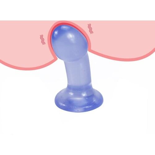 Soft Jelly Anal Plug Mini Dildo Butt Plug Powerful Suction Cup Prostate Stimulator Sex Shop Gay Masturbator Sex Toy for Couples