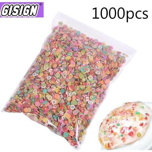 1000pcs Fruit Slices Filler For Nail Art Slime Fruit Addition For Lizun Diy Charm Slime Accessories Supplies Decoration Toy