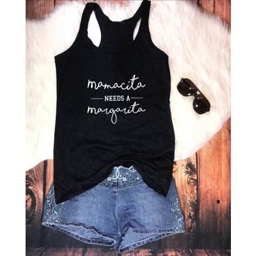 Mamacita Needs A Margarita New Arrival Women Trending Tank Top Summer Female Funny Sleeveless Shirts Gift for Mom Vest
