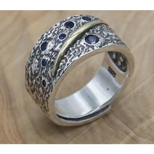 NEW 100% 925 Silver Man Ring Vintage Sterling Ring Pure Silver Man Ring Resizable