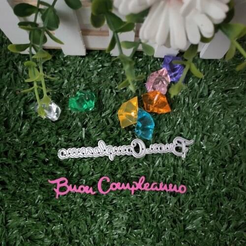New Happy Birthday in Italy punching die metal die cutting die scrapbook decorative paper card DIY embossing crafts