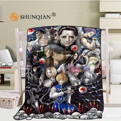 Custom HUNTERxHUNTER Blanket Blending Fabric 56x80inch 50X60inch 40X50inch Sofa Bed Throw Blanket Kid Adult Warm Blanket