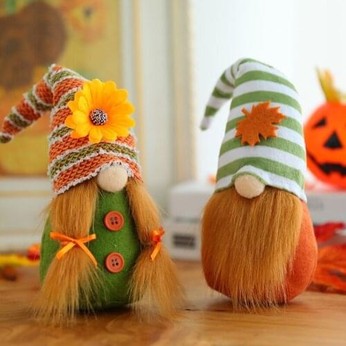 Autumn Fall Gnome Sunflower Swedish Nisse Tomte Elf Dwarf Thanksgiving Day Kitchen Farmhouse Tiered Tray Decor