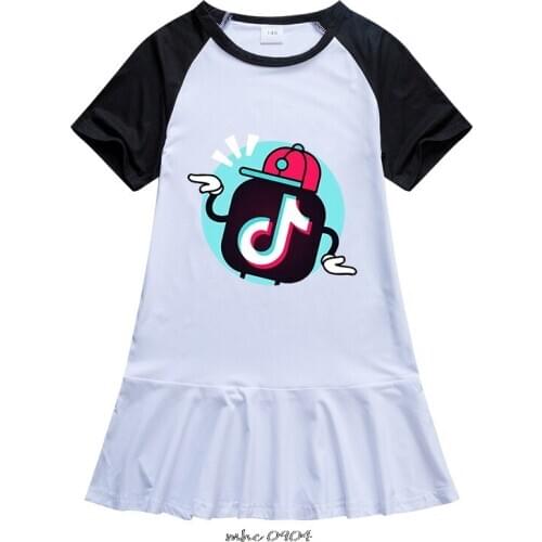 Tik Tok Girls Princess Dress Party Birthday Gift Cosplay Costume Clothes For Children Kids Baby Children Clothing