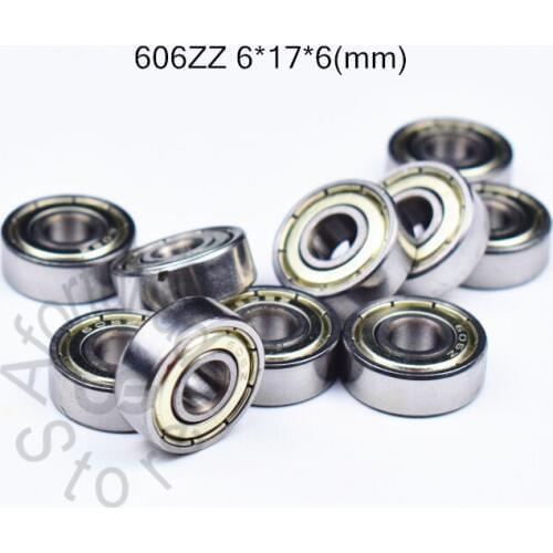 606ZZ 6*17*6(mm) 10pieces free shhiping bearing 10pcs metal Sealed Miniature Mini Bearing 606 606Z 606ZZ chrome steel bearing