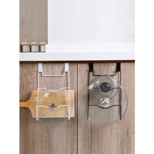 Kitchen Door Organizer Pot Lid Rack Metal Spoon Holder Cooking Dish Rack Pan Cover Stand Kitchen Accessories