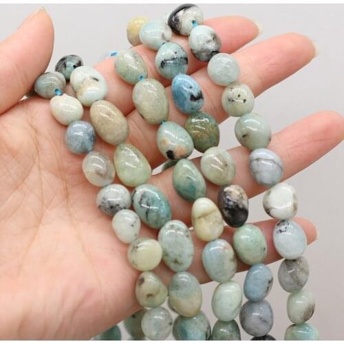 Natural Stone Bead Irregular Aquamarine Loose Beads 10-12 MM For DIY Jewelry Making Necklace Bracelet Earrings Accessory