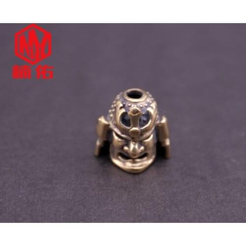 Original Handmade Square Face Samurai Sword Beads Outdoor EDC Pendant Car Keychain Survival Paracord Beads