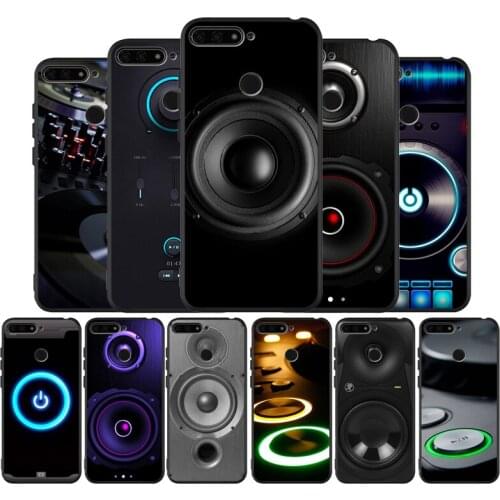 Dj Speaker MUSIC black Silicone Phone Case For Huawei honor 30 20 Pro 8 8X 9 10 20 Lite Mate 10 20 30 Lite Pro cover