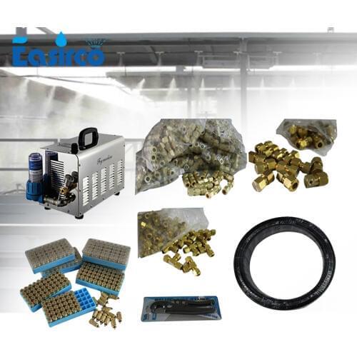 High pressure fog cooling system 300pcs nozzle misting system humidification system covered 700 square meter area approxia