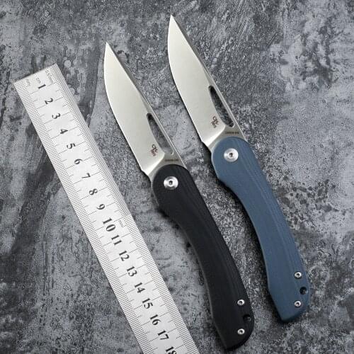 CH D2 steel blade flipper folding knives G10 handle outdoor camping hunting survival pocket EDC tool fruit knife 3015