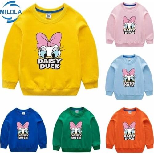 Disney Girls Sweatshirts Spring Autumn Baby Long-sleeved 100% Cotton o-neck Sweater Children Clothes Boys Sweater Kid Tops