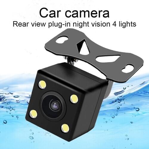 Universal Car Reverse Camera 4 LEDs Night Vision Rear View Light Auto Accessory