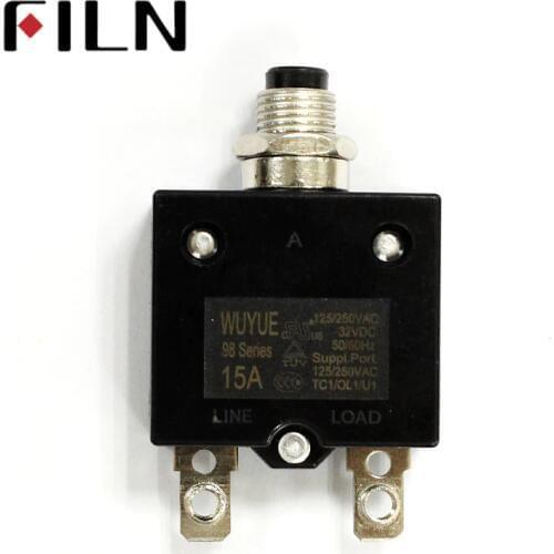 FILN 10pcs heavy duty thermal switch circuit breaker overload protector switch 10A 15A 20A