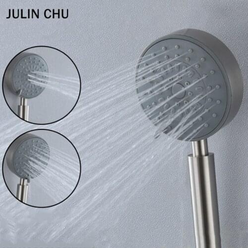 High Pressure Shower Head 304 Stainless Steel Water Saving Rainfall Handheld Adjustable Shower Head 3 Mode Bathroom Showerhead