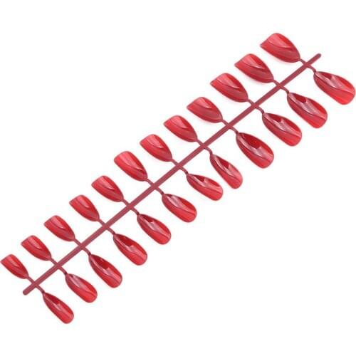 High Quality Matte Fake Nail New Fashion Pointy Strong Extension Of 24pcs Nail Tips Need Gel To Press On Nails For Nail Art