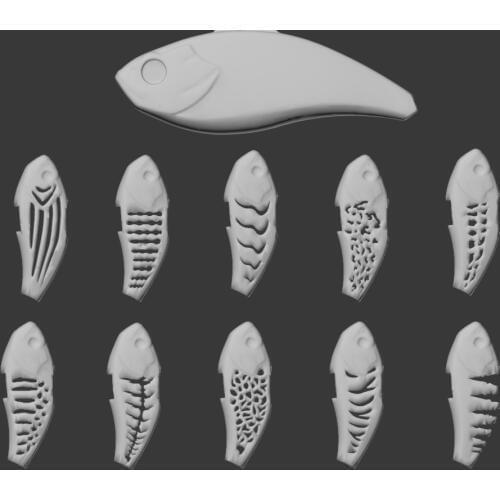 WLure Hard Plastic 3D Stencil for Lipless Crankbait Model UPL772