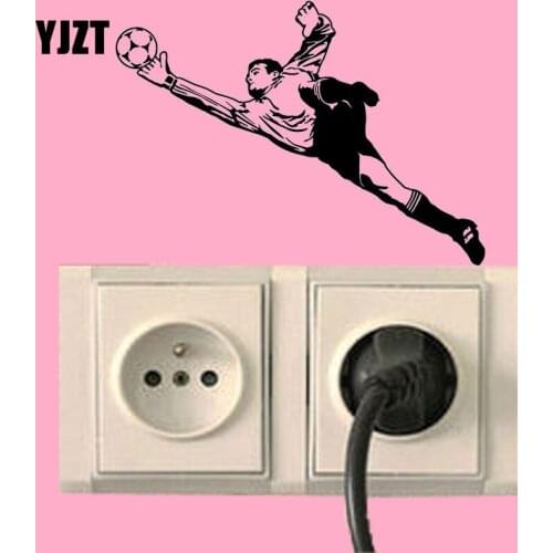 YJZT Goalkeeper Soccer Football Sports Vinyl Wall Sticker Fashion Switch Decal 8SS2362