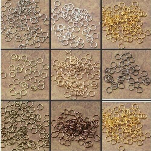 CLOSED 8-colors split ring findings to choose for jewerly making in 8mm 100pcs