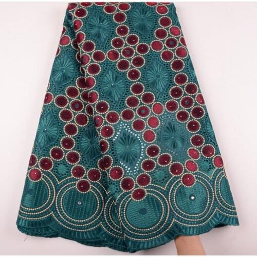 Green African Lace Fabric Cotton Nigerian Swiss Lace Fabrics 2020 High Quality Embroidered Swiss Voile Lace In Switzerland S1468