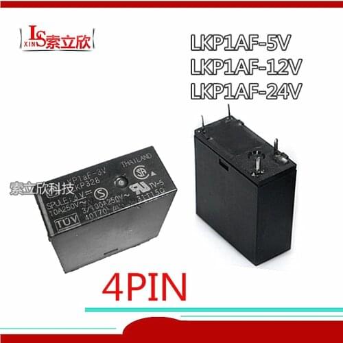 10pcs/lot 100%Original New Power Relay LKP1AF-5V ALKP329 KP1AF-12V ALKP312 LKP1aF-24V ALKP322 LKP1aF 24VDC 4PIN 10A 5VDC 12VDC