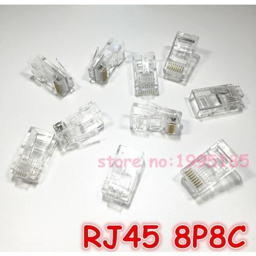150pcs/lot RJ45 8P8C Network Cable CAT5E Cat6 Connector Crimp Plug