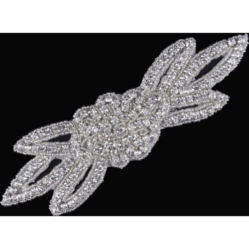 30pcs/lot) DIY Girl Wedding Dress Handmade Cute Bling Flower Rhinestone Applique Patch Manual Flatback Crystal Flower Button
