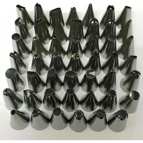 48Pcs Cake Nozzle Pastry Cream Set Steel Icing Piping Nozzles Cake Decorating Cake Design Accessories Fondant Cutter Tools