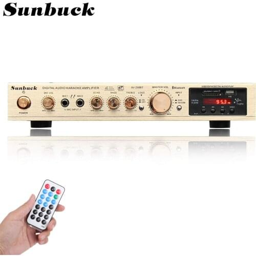 SUNBUCK bluetooth 5 Channel FM 2000W 220V Amplifier with Remote Control Support SD MMC USB LCD Display Audio HiFi Amplifiers